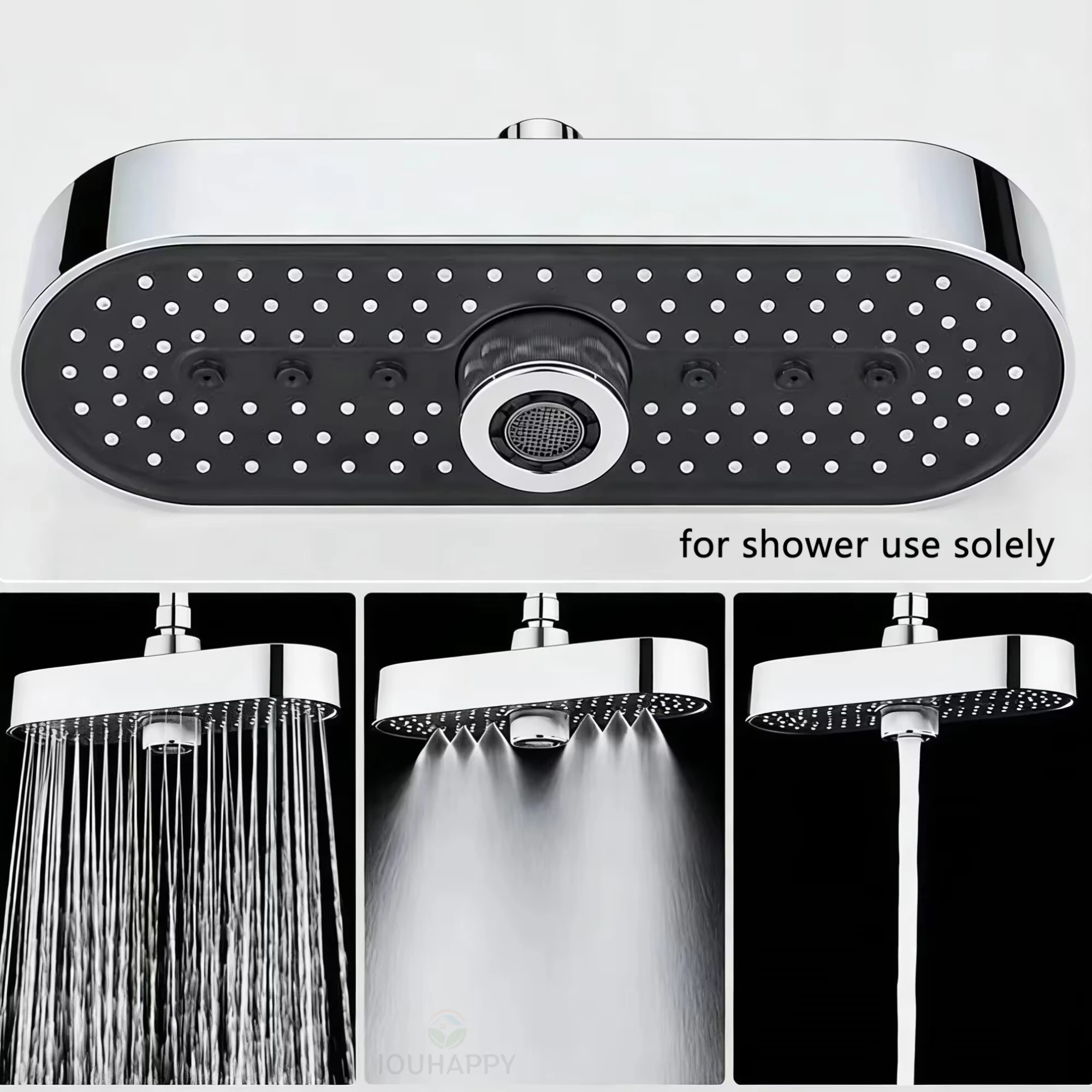Overhead Shower Head, 3‑Functi - Home Bathroom Cleaning ulasan dan harga