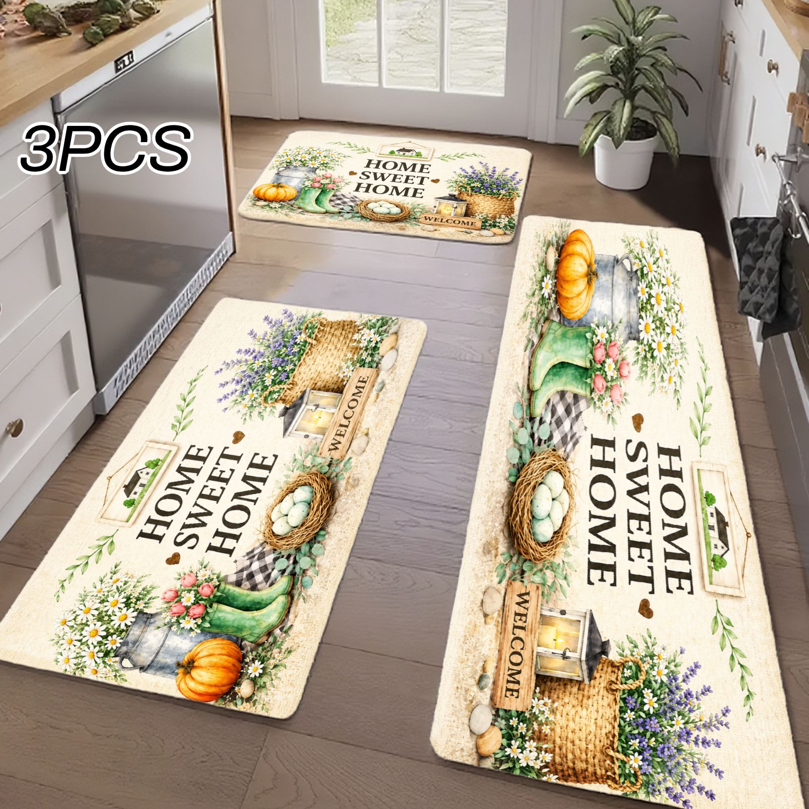 3PC Kitchen Rugs,Home Decorati - Home Bathroom Scene ulasan dan harga