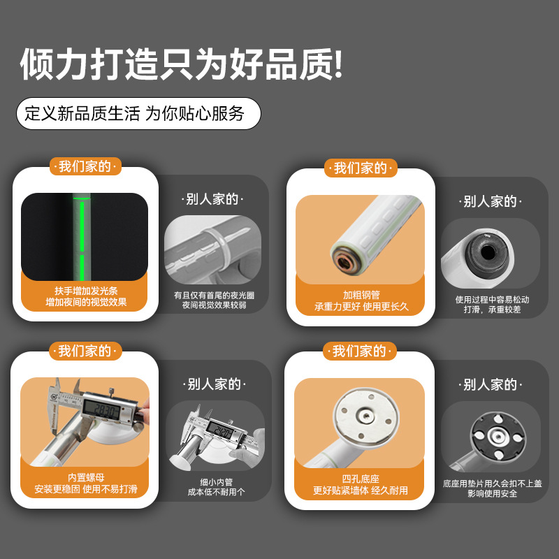 Stainless Steel Toilet Safety  - Home Bathroom Grab Bar ulasan dan harga