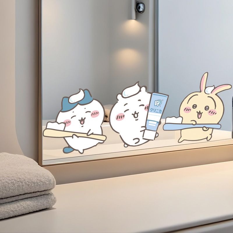 Hot Chiikawa Mirror Stickers S - Home Edit Bathroom ulasan dan harga