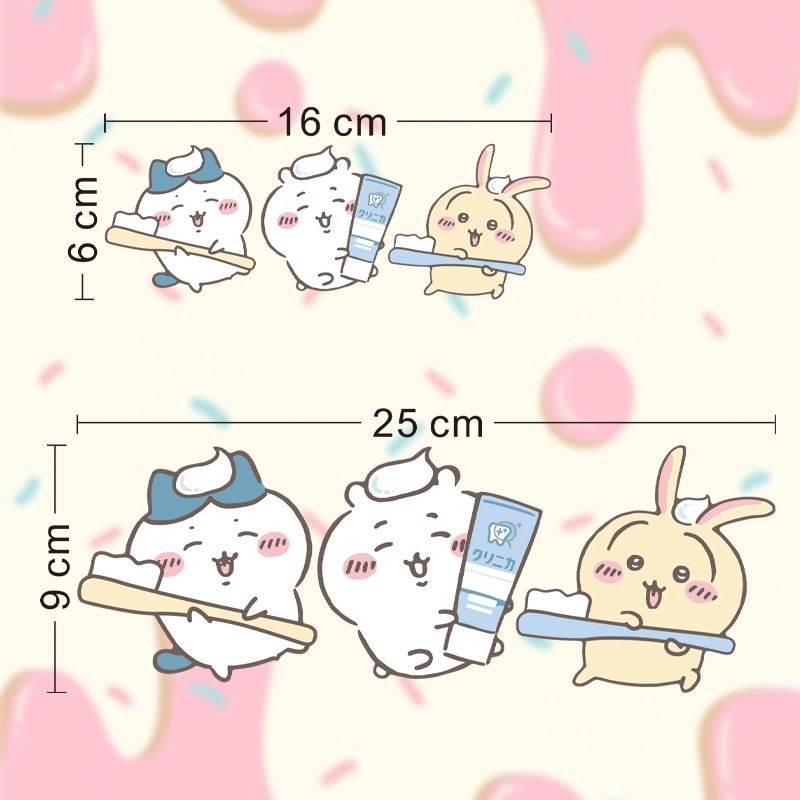 Hot Chiikawa Mirror Stickers S - Home Edit Bathroom ulasan dan harga
