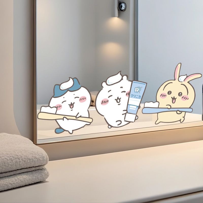 Hot Chiikawa Mirror Stickers S - Home Edit Bathroom ulasan dan harga