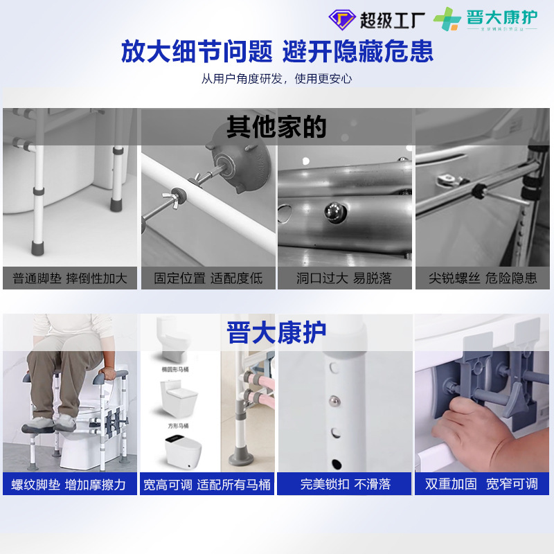 Toilet Grab Bars No Drill Bath - Home Bathroom Grab Bar ulasan dan harga