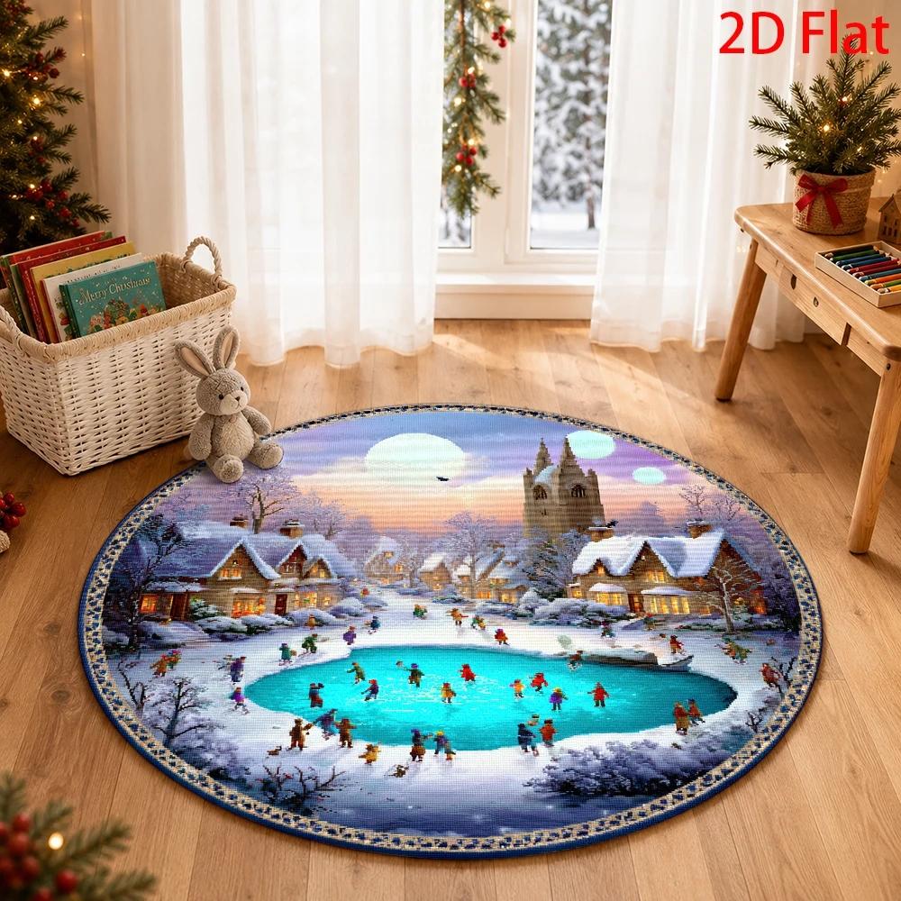 1pc Winter Wonderland Ice‑Skat - Home Bathroom Scene ulasan dan harga