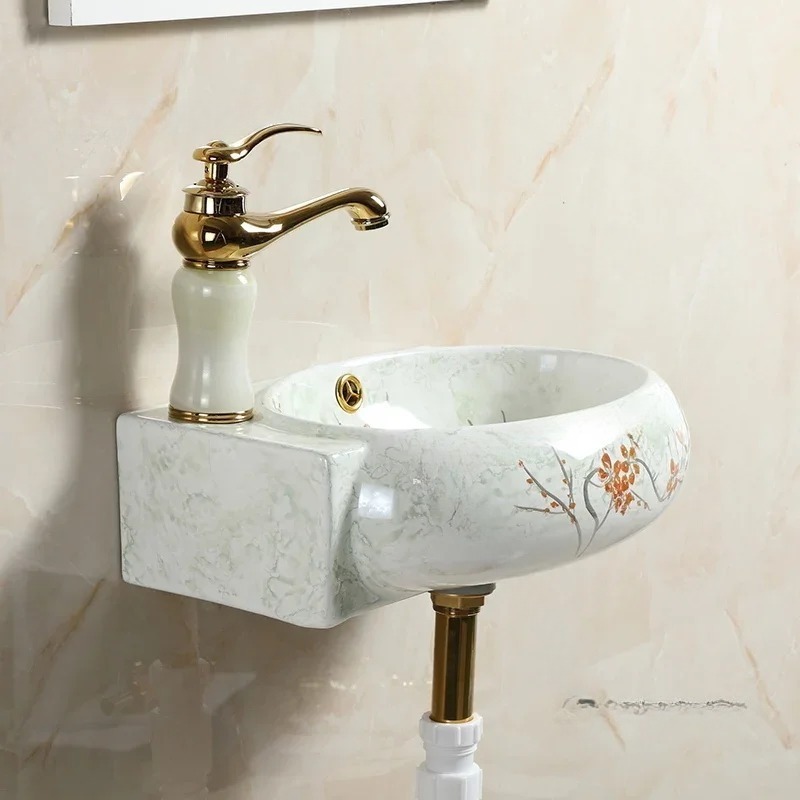 & Ceramic Corner Triangle Wall - Home Bathroom Sink ulasan dan harga