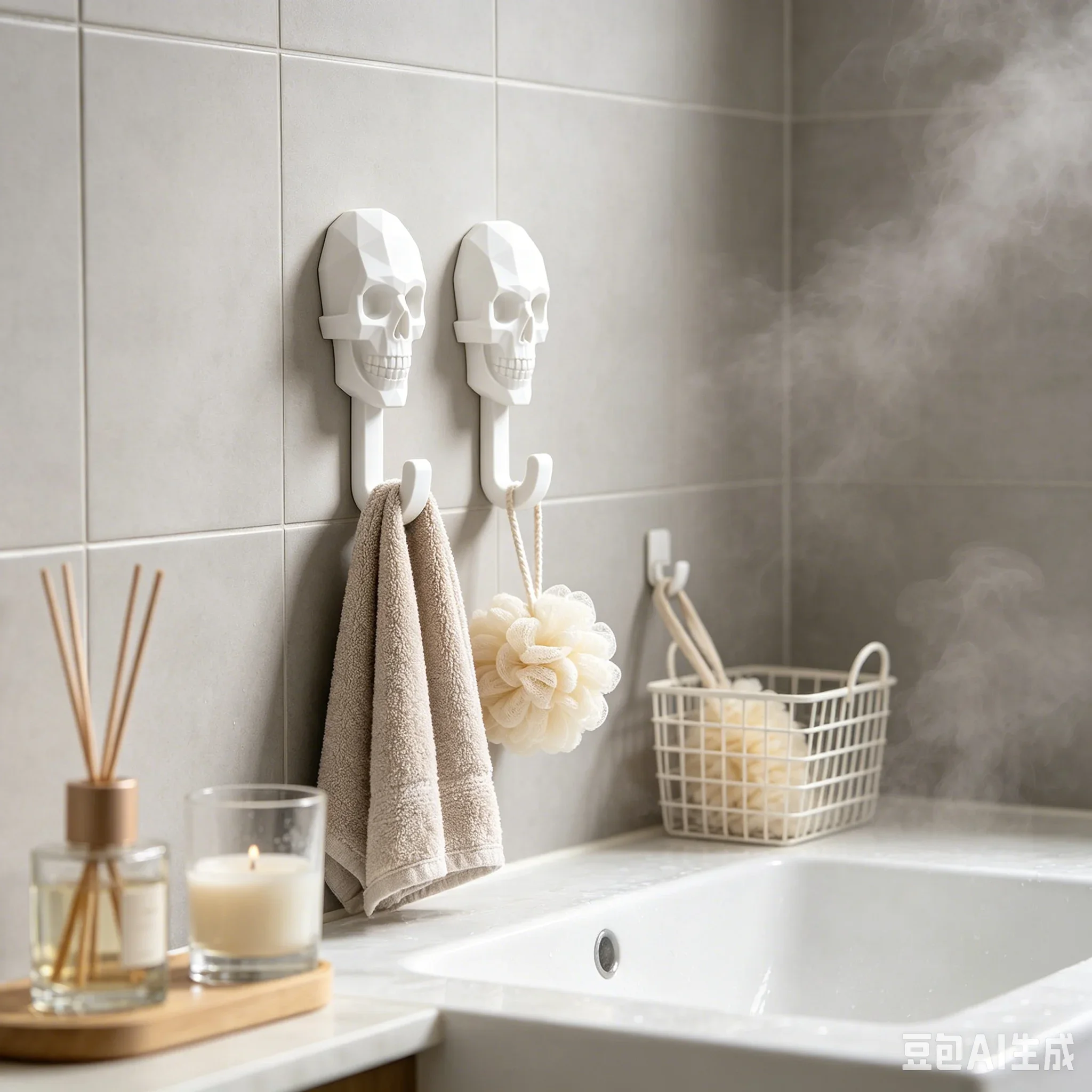 2pc 3D Printing Practical Skul - Home Bathroom Scene ulasan dan harga