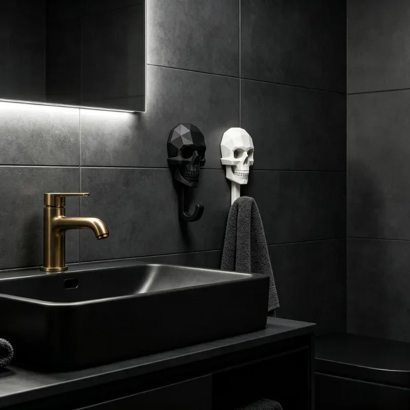 2pc 3D Printing Practical Skul - Home Bathroom Scene ulasan dan harga