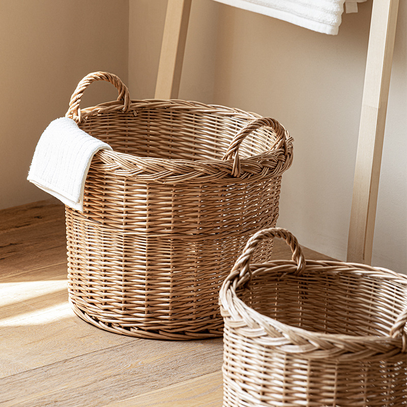 Woven Laundry Hamper with Hand - Home Essentials Bathroom Storage ulasan dan harga