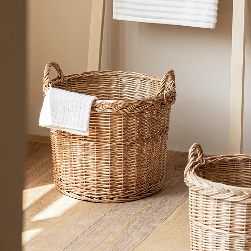 Woven Laundry Hamper with Hand - Home Essentials Bathroom Storage ulasan dan harga