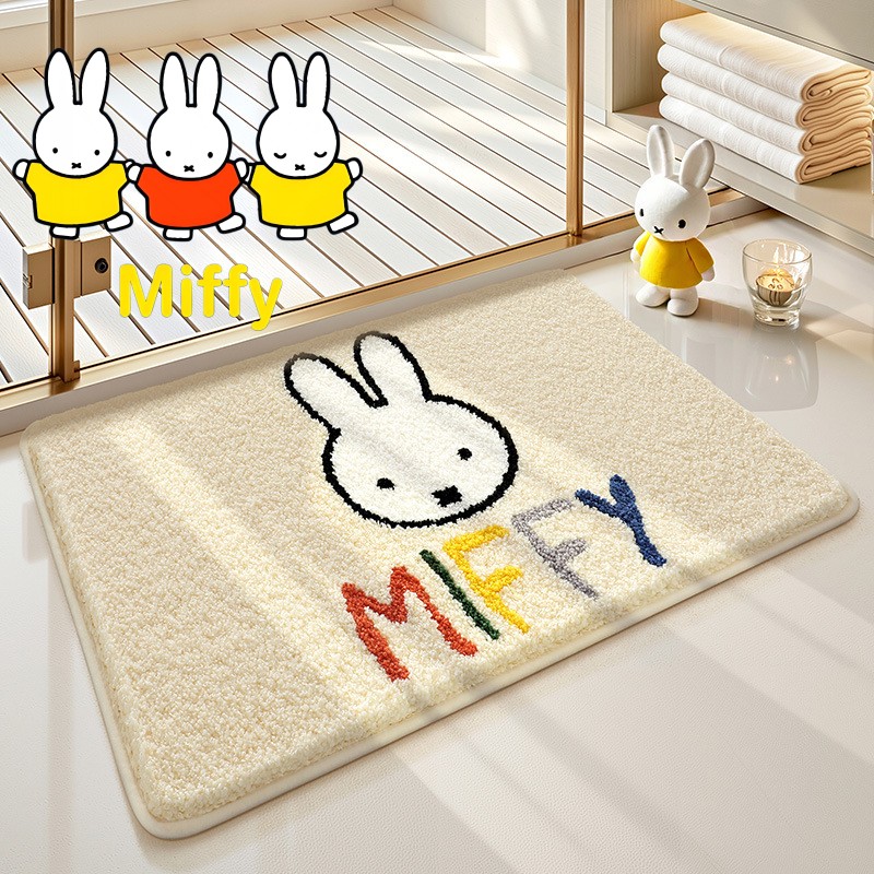 Kawaii Miffy Floor Mat Cute Ca - Home Edit Bathroom ulasan dan harga