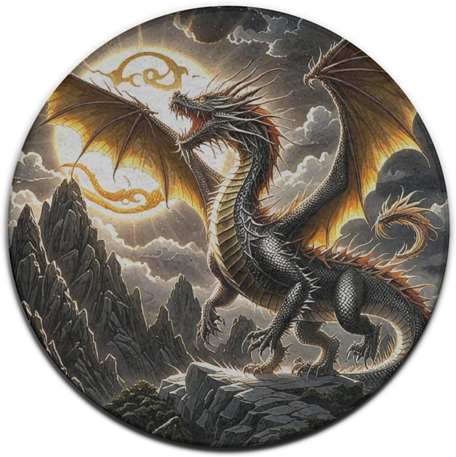 Majestic Dragon Round Rug Fant - Home Bathroom Scene ulasan dan harga