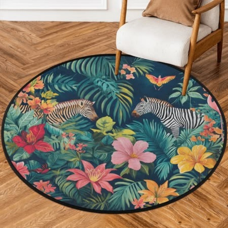 Floral Round Carpet Vintage Oi - Home Made Bathroom Vanity ulasan dan harga