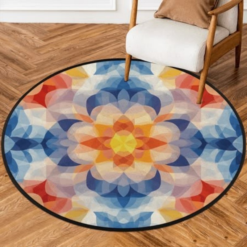 Floral Round Carpet Vintage Oi - Home Made Bathroom Vanity ulasan dan harga