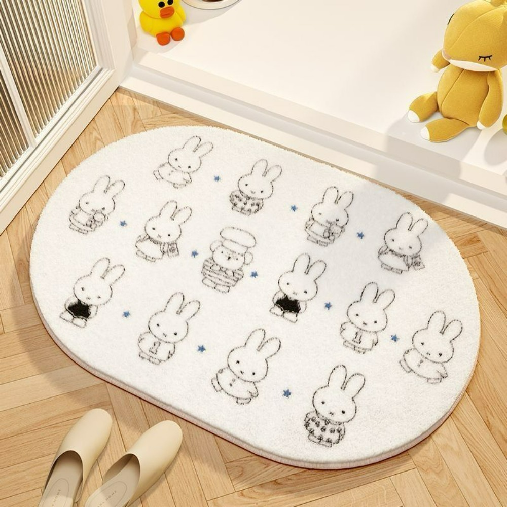 Miffy Cartoon Floor Mat Soft I - Home Edit Bathroom ulasan dan harga