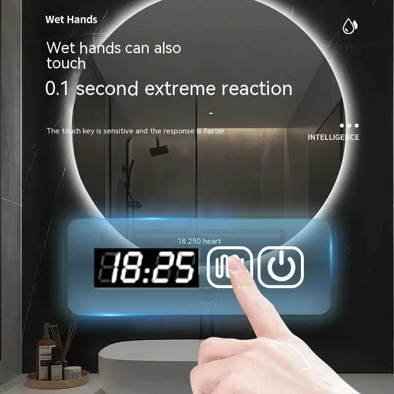Round LED Bathroom Mirror 70cm - Bathroom Mirror Led ulasan dan harga