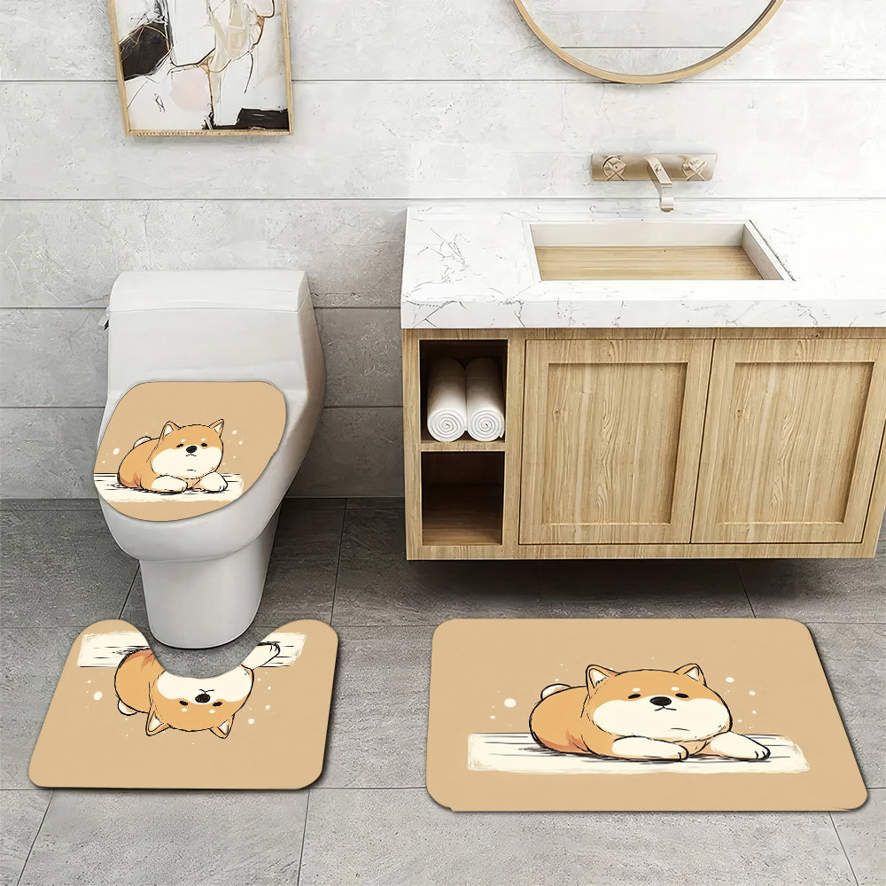 Cute Shiba Inu Dog Bathroom Ma - Home Made Bathroom Vanity ulasan dan harga