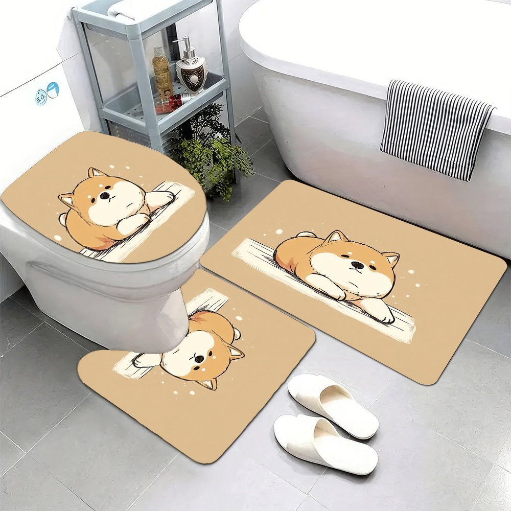 Cute Shiba Inu Dog Bathroom Ma - Home Made Bathroom Vanity ulasan dan harga