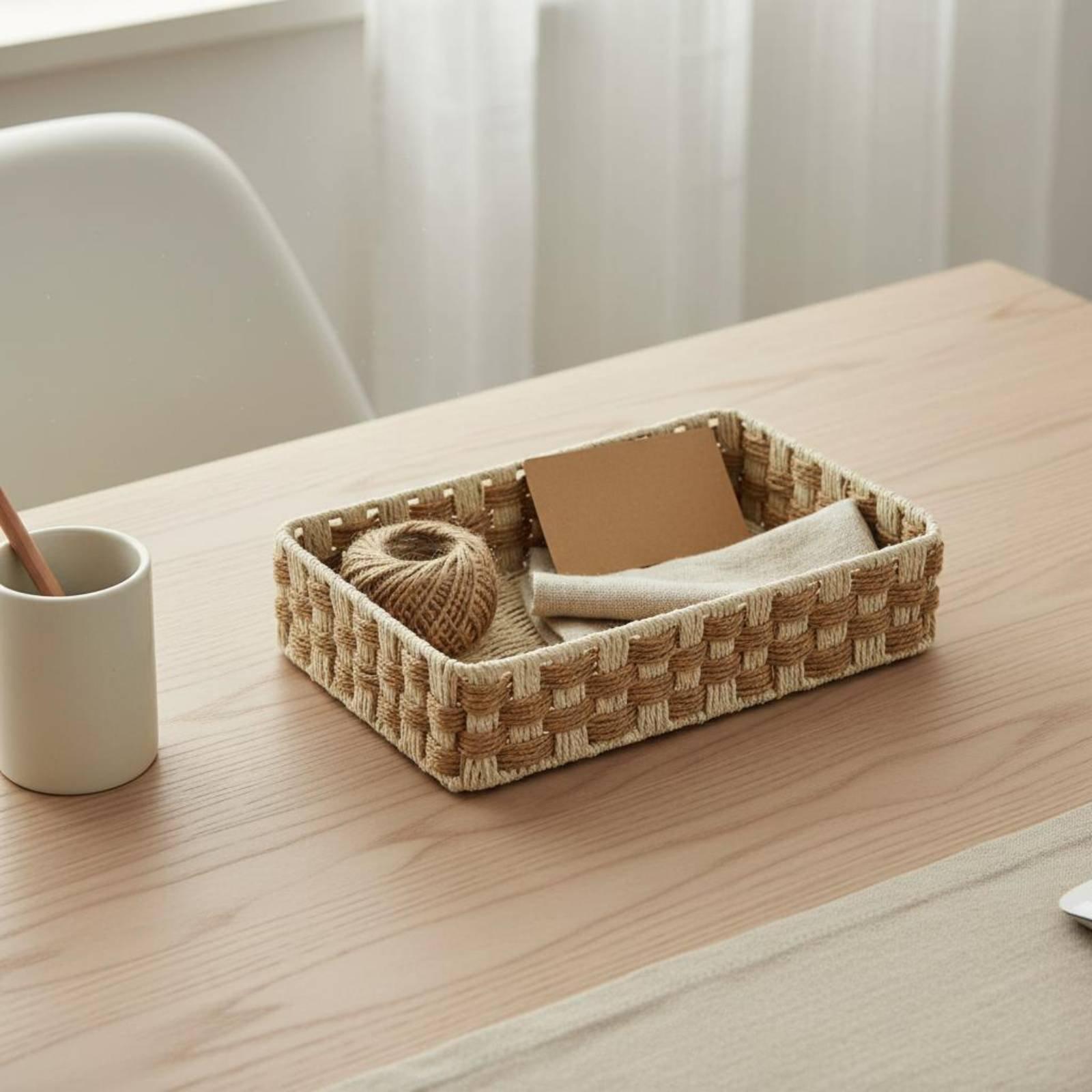 Minimalist Japanese Style Wove - Home Essentials Bathroom Storage ulasan dan harga