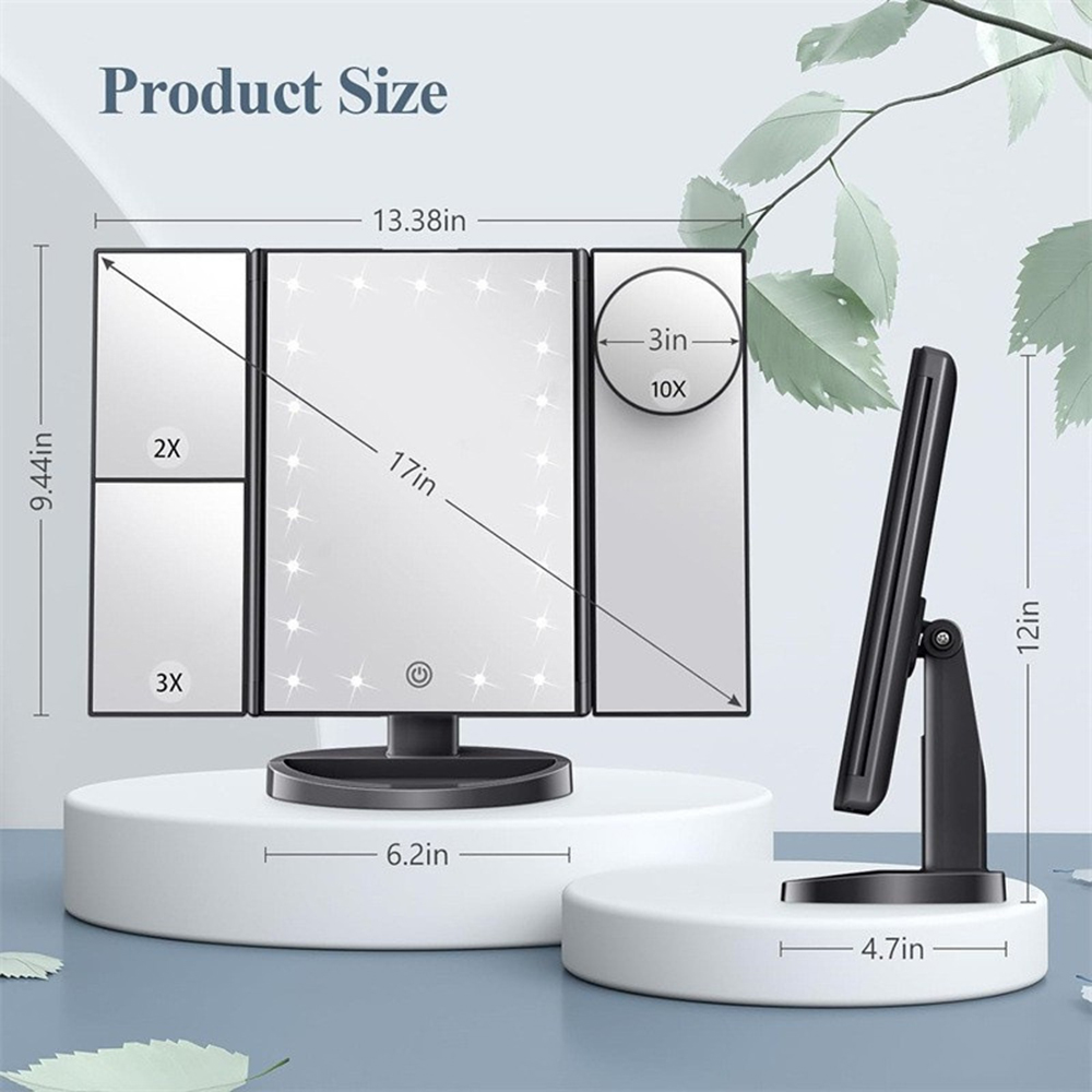 Bathroom Folding Makeup Mirror - Bathroom Mirror Led ulasan dan harga