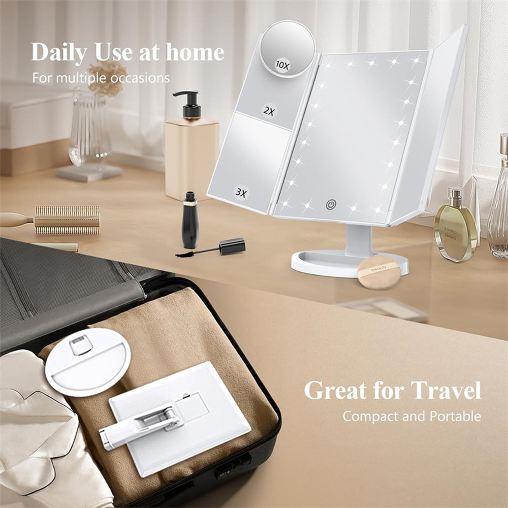 Bathroom Folding Makeup Mirror - Bathroom Mirror Led ulasan dan harga