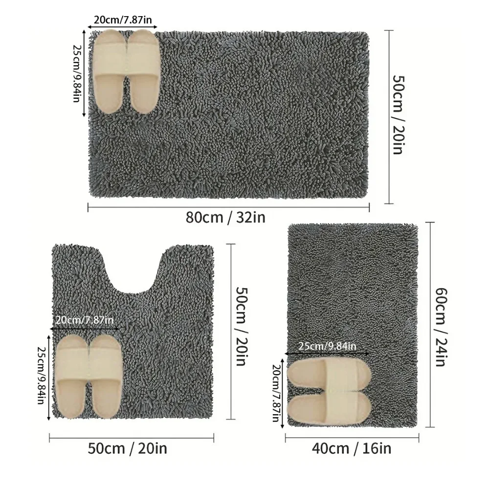 3PCS/set Absorbent Mat for Bat - Japan Bathroom.Home ulasan dan harga
