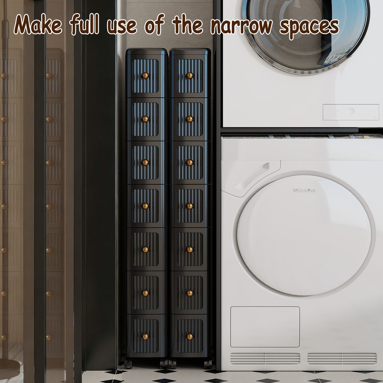 15CM Narrow Gap Drawer Storage - Home Bathroom Cabinets ulasan dan harga