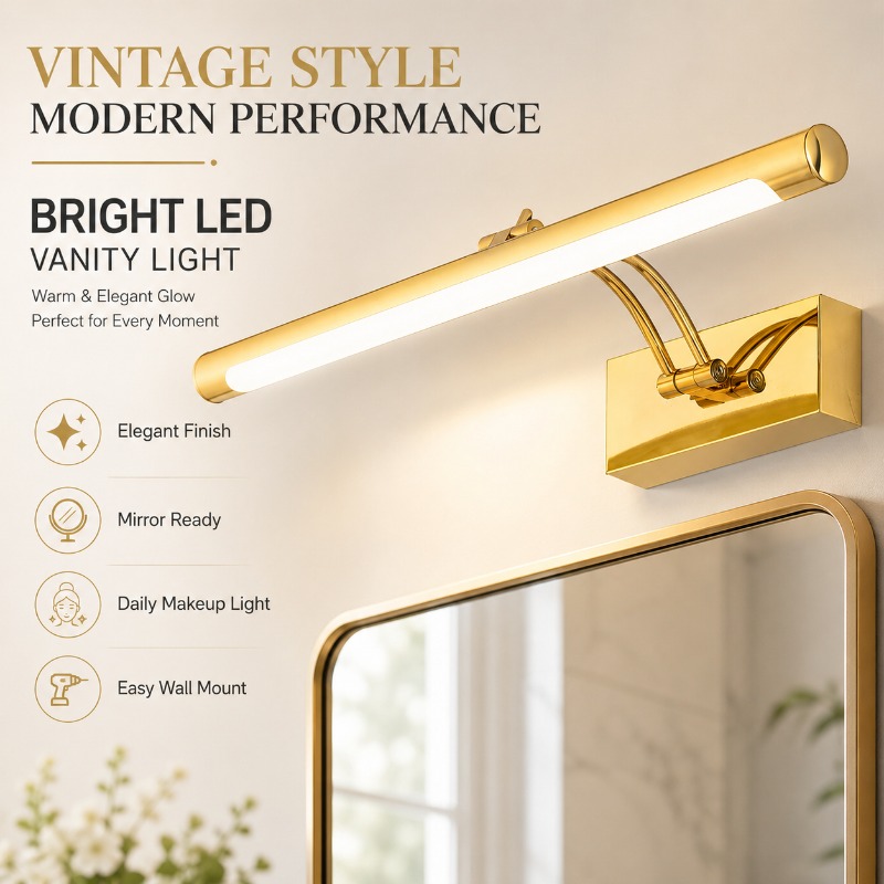 40cm 55cm 70cm Vintage LED Van - Home Bathroom Cabinets ulasan dan harga