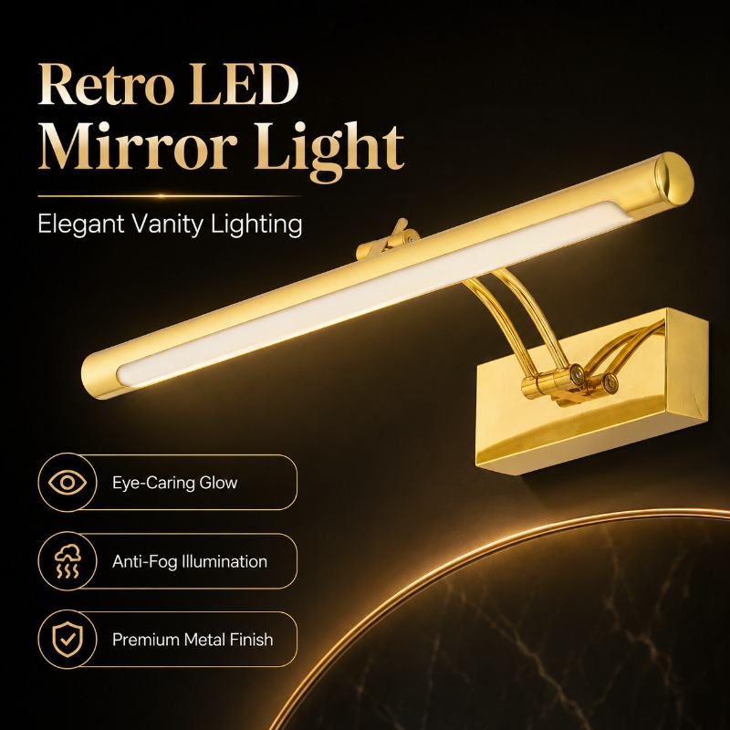40cm 55cm 70cm Vintage LED Van - Home Bathroom Cabinets ulasan dan harga