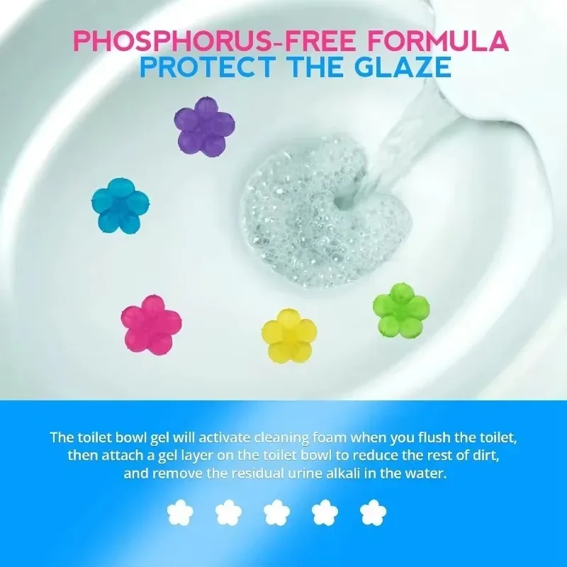 1/20pcs Flower Toilet Cleaner  - Home Bathroom Freshener ulasan dan harga