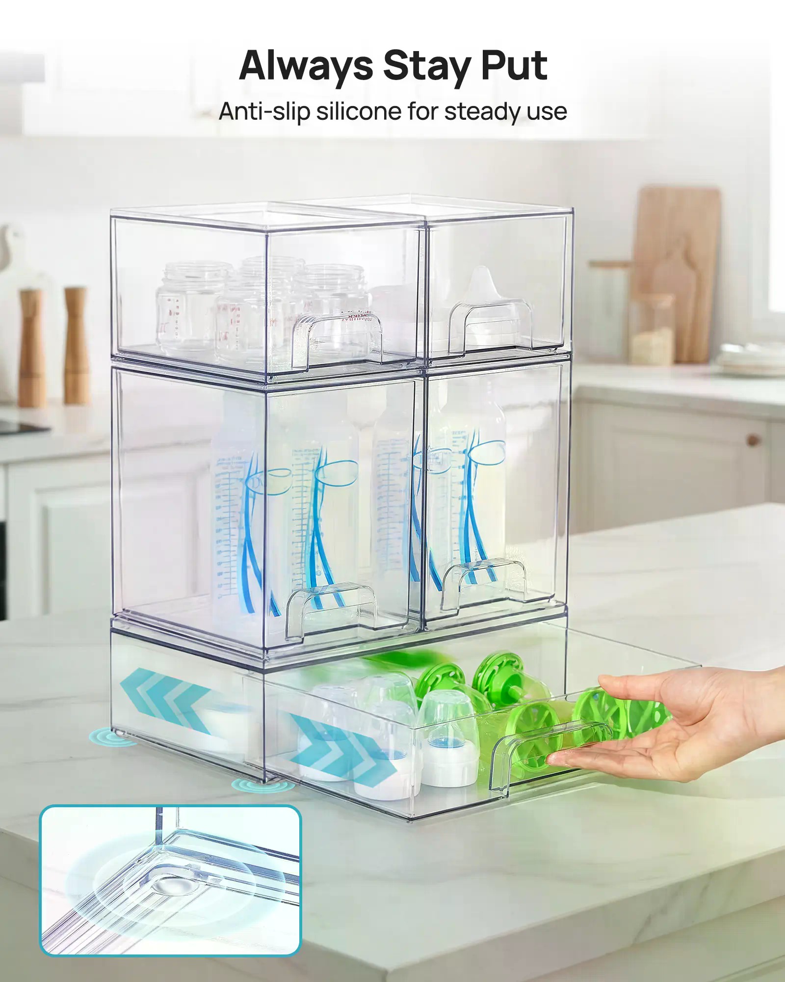 5/8 Pack Stackable Nursery Bot - Home Bathroom Cabinets ulasan dan harga
