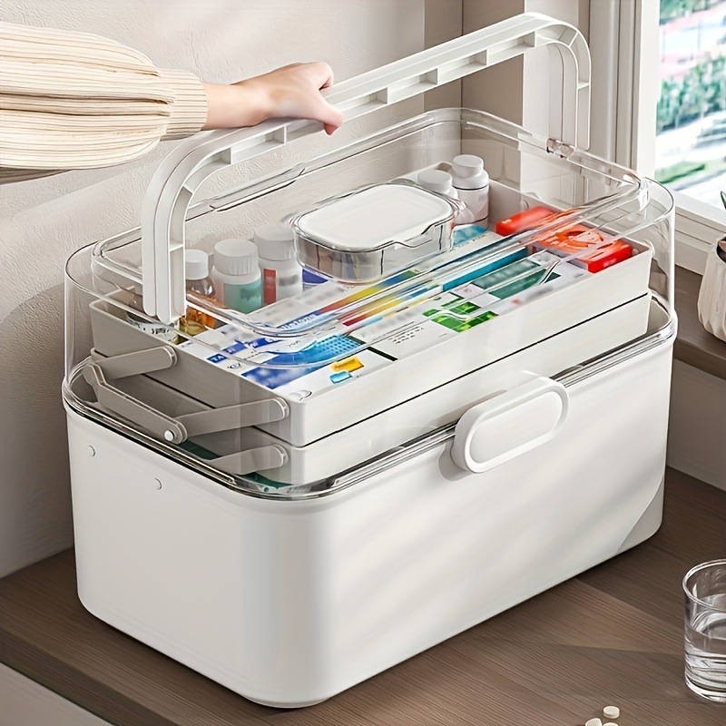 Large Capacity Clear Lid Medic - Home Bathroom Cabinets ulasan dan harga