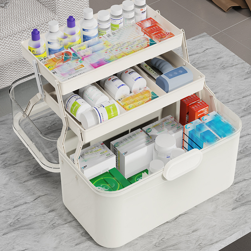 Large Capacity Clear Lid Medic - Home Bathroom Cabinets ulasan dan harga