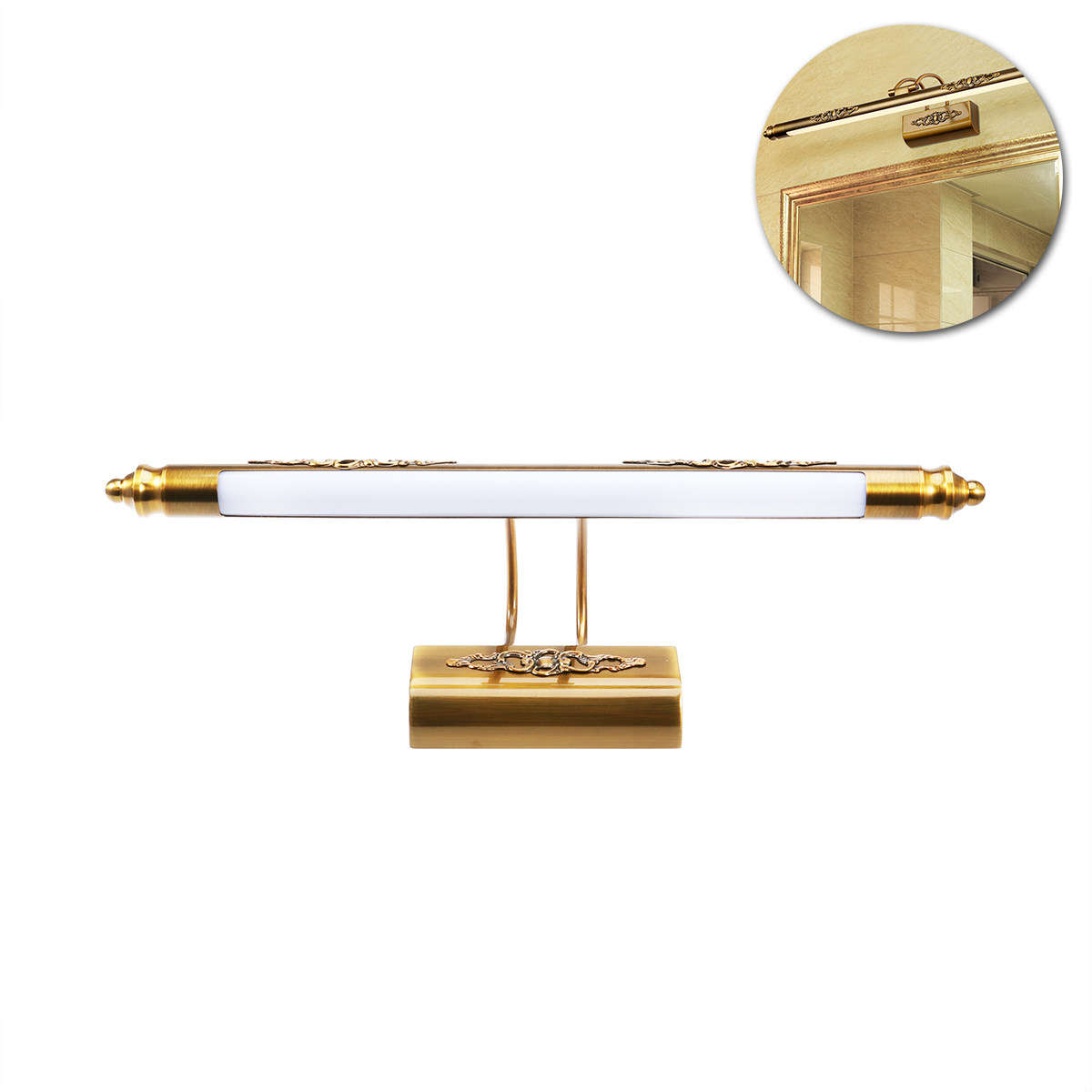 50CM  Mirror Front Lamp Bathro - Home Bathroom Cabinets ulasan dan harga