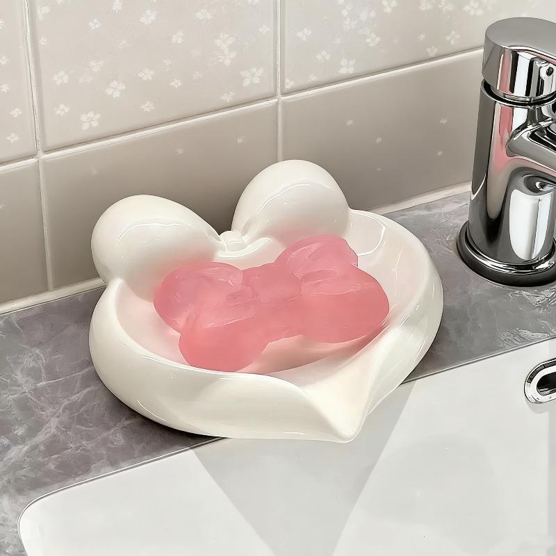 Cute Bow Heart Shaped Ceramic  - Home Bathroom Sink ulasan dan harga