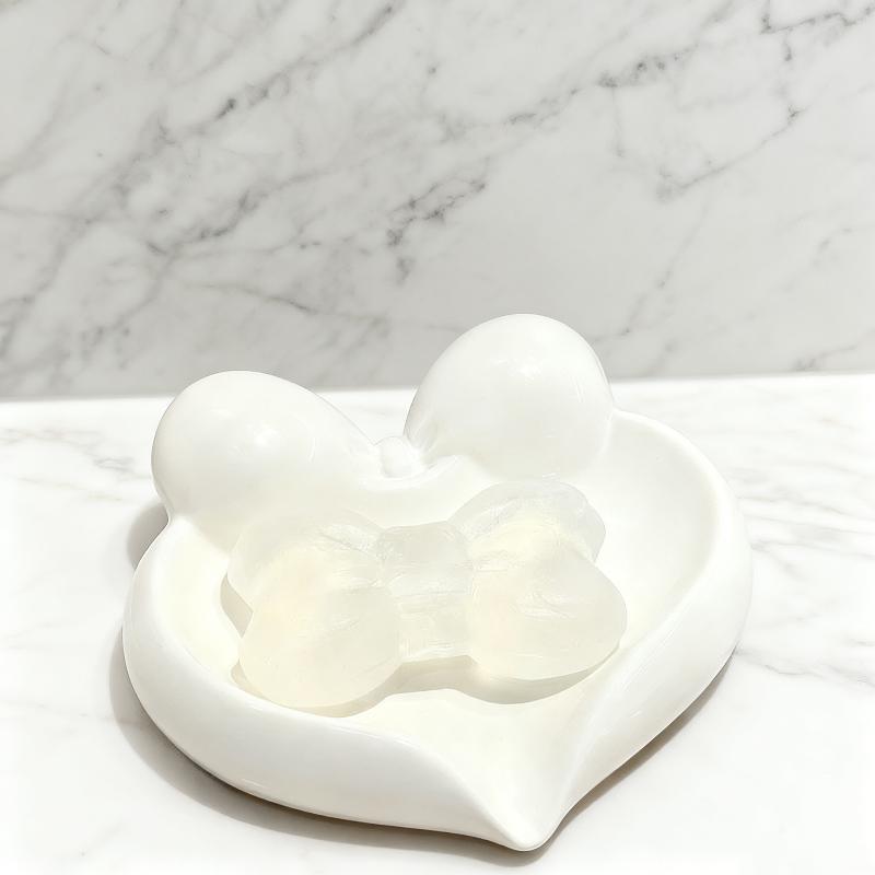 Cute Bow Heart Shaped Ceramic  - Home Bathroom Sink ulasan dan harga