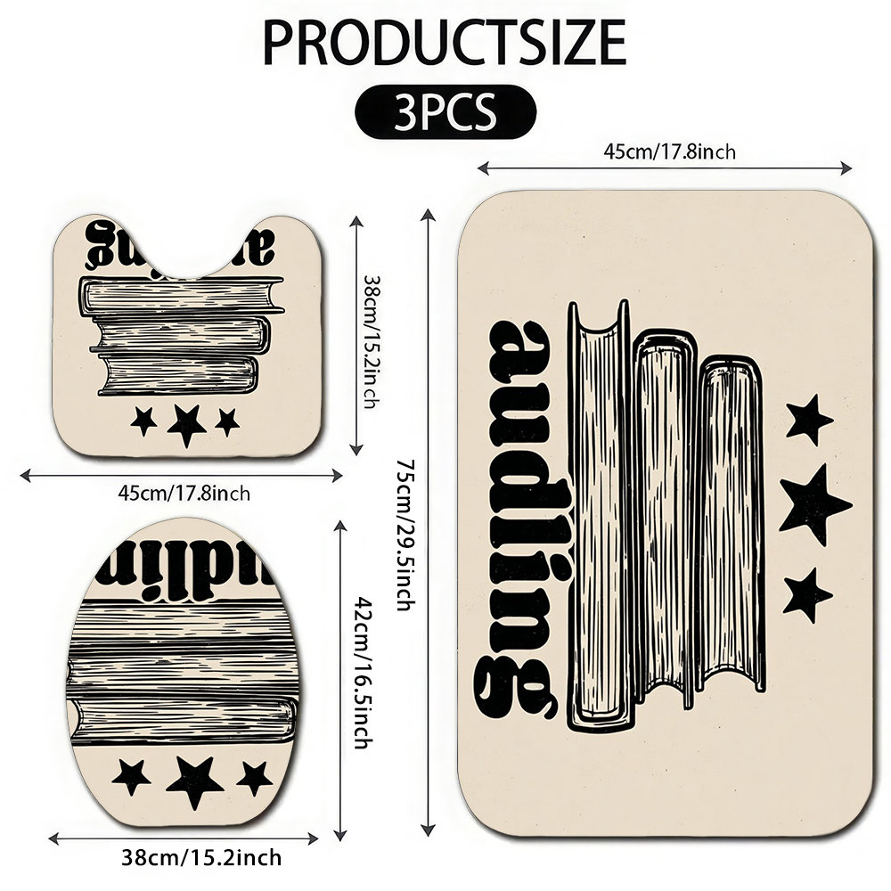 Set of 3 Bathroom Mat Set Toil - Home Made Bathroom Vanity ulasan dan harga