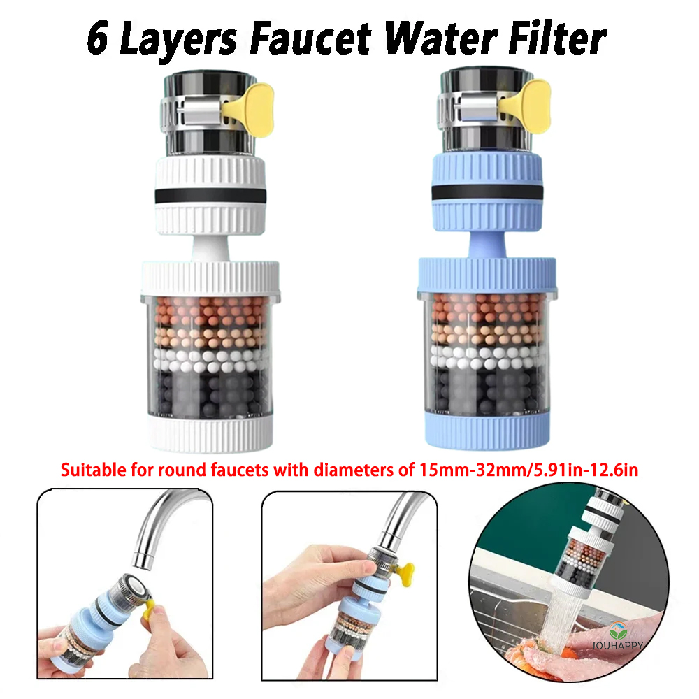 6 Layers Faucet Water Filter U - Home For Bathroom ulasan dan harga