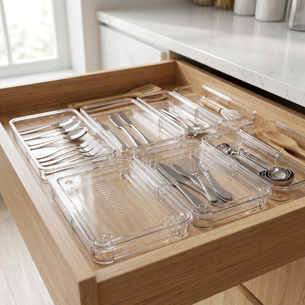 Clear Expandable Drawer Organi - Home Made Bathroom Vanity ulasan dan harga